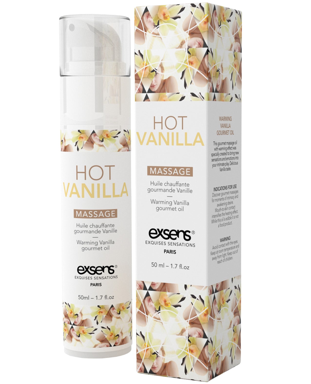 EXSENS of Paris Warming Massage Oil - Hot Vanilla