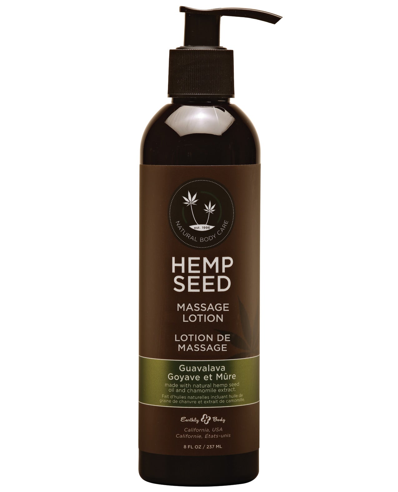 Earthly Body Hemp Seed Massage Lotion - 8 oz Guavalava