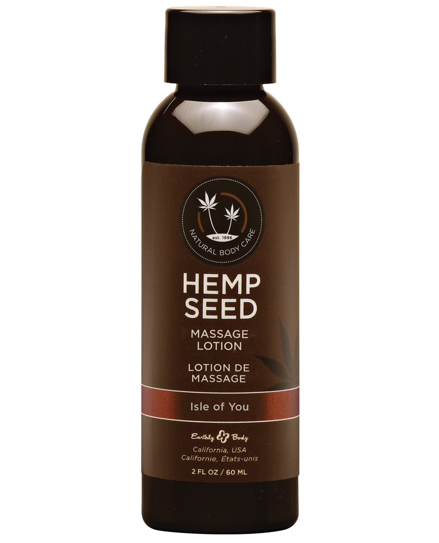 Earthly Body Hemp Seed Massage Lotion - 2 oz Isle of You