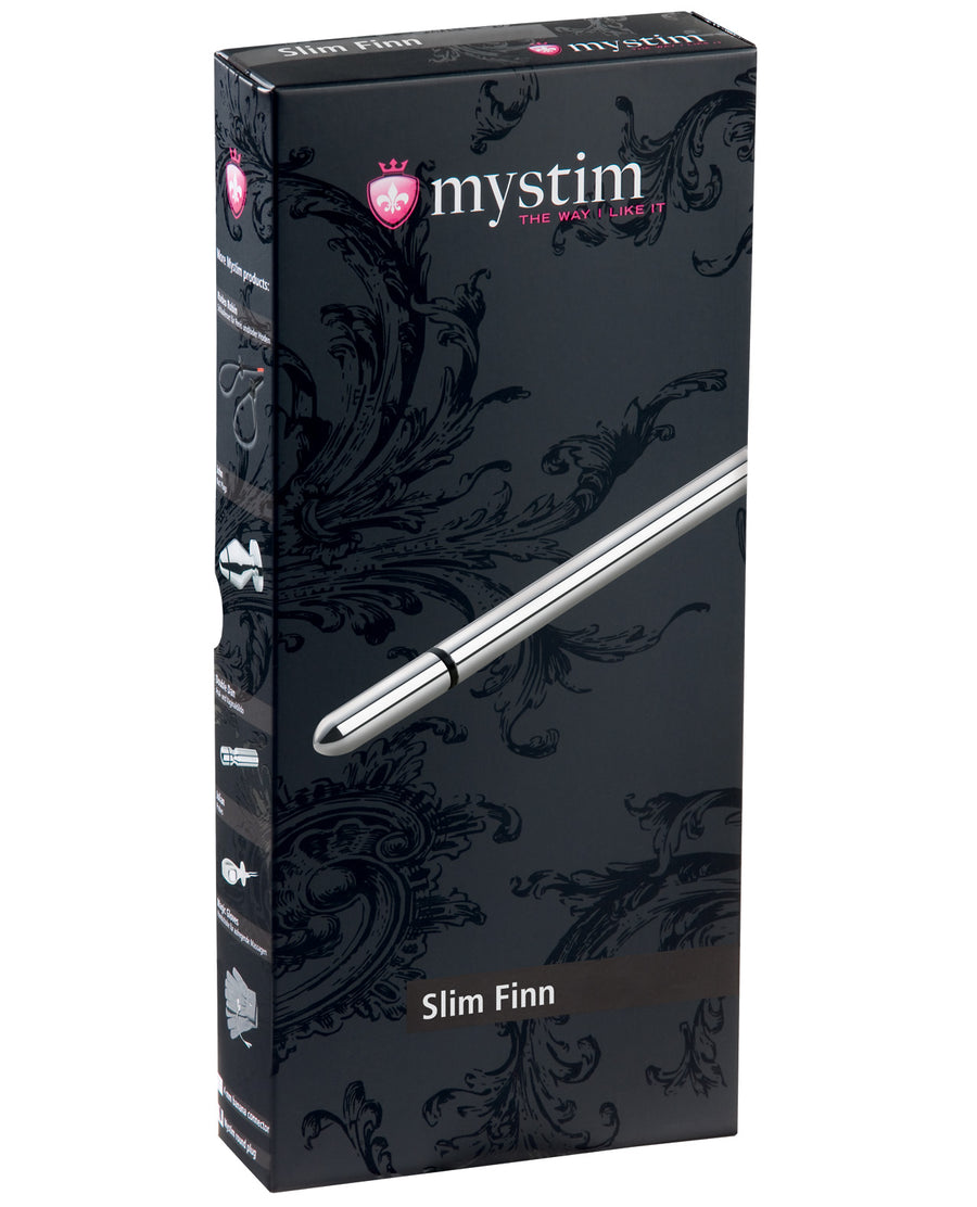 Mystim Slim Finn eStim Urethral Sound - Silver