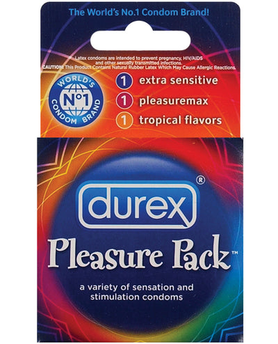 Durex Condoms Pleasure Pack - Box of 3