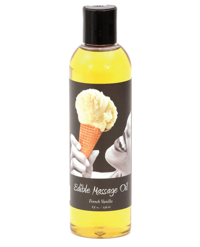 Earthly Body Edible Massage Oil - 8 oz French Vanilla