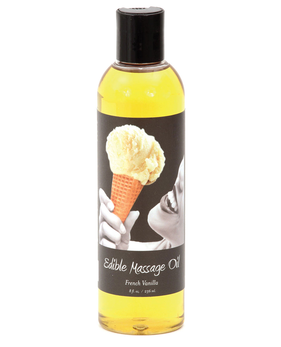 Earthly Body Edible Massage Oil - 8 oz French Vanilla