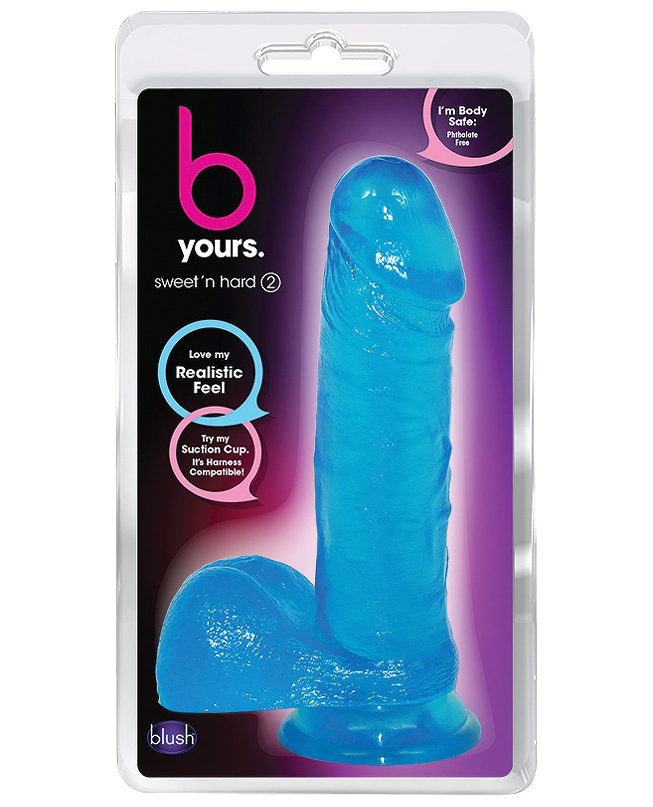 Blush B Yours Sweet n Hard 2 w/Suction Cup - Blue