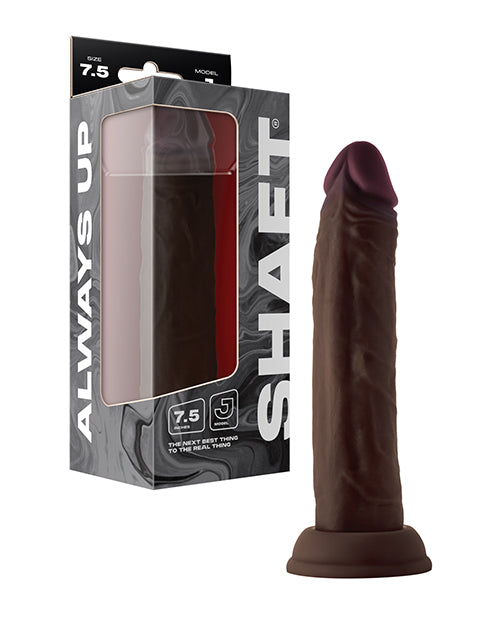 Shaft Model J Flexskin Liquid Silicone 7.5" Dong - Mahogany