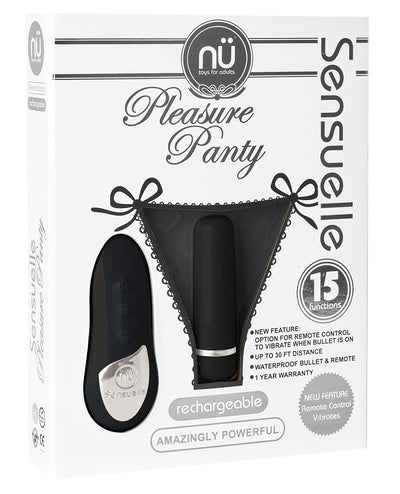 Nu Sensuelle Pleasure Panty Bullet w/Remote Control 15 Function - Black