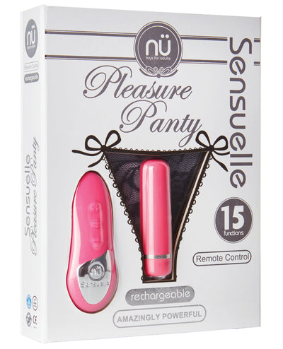 Nu Sensuelle Pleasure Panty Bullet w/Remote Control 15 Function - Pink